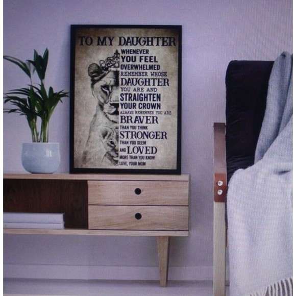 To My Daughter - Whenever You Feel Overwhelmed Canvas Wall Art Unframed Gift NIP - Picture 4 of 6